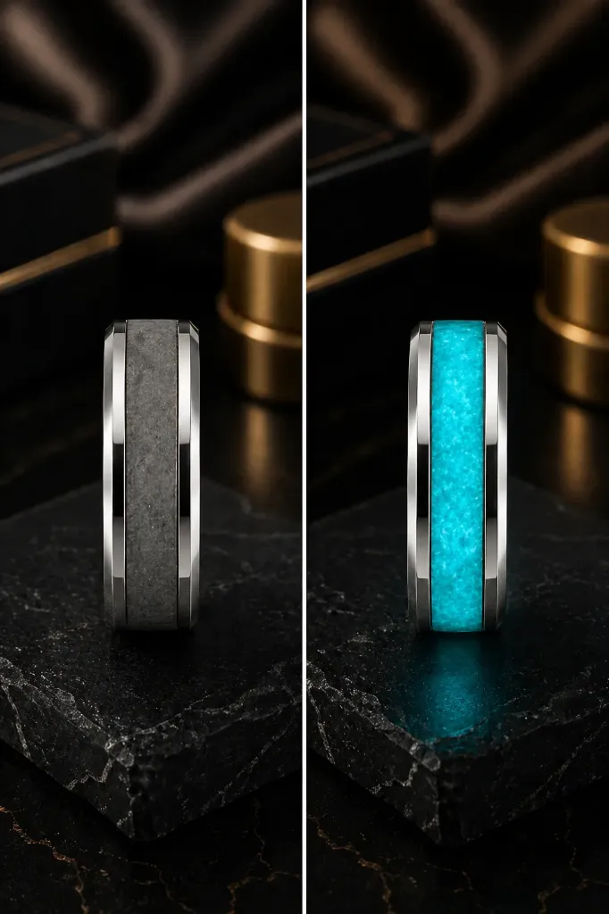 Cosmic Snow w/Aqua Glo 8mm Size 12