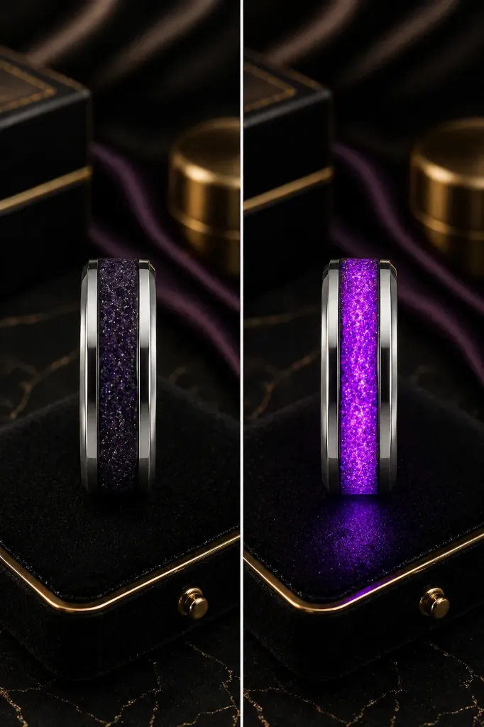 Cosmic Muse w/Purple Glo 8mm Size 7