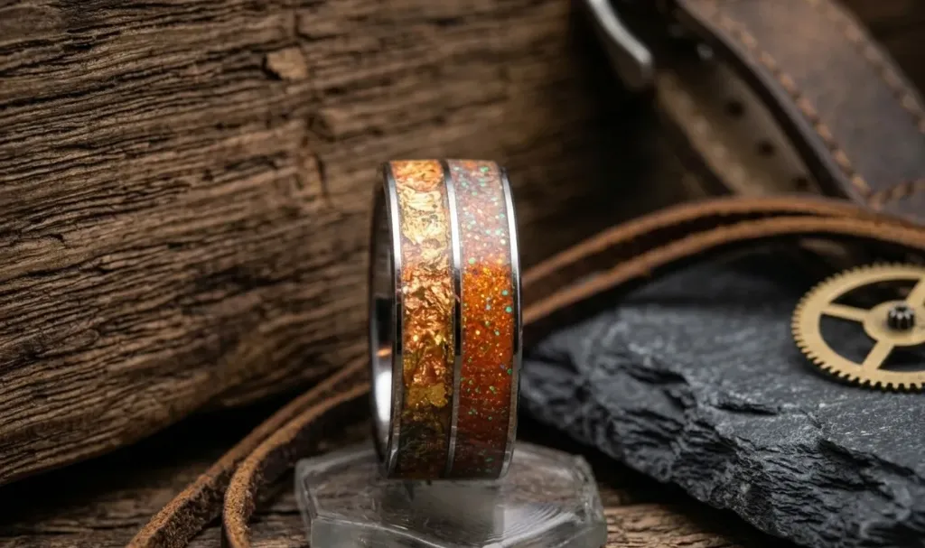 Cosmic Chestnut/ Gold-Copper 8mm Size 7