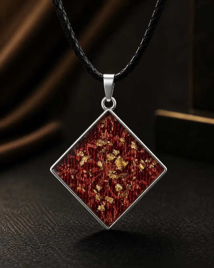 Red & Gold Square 44mm x 44mm