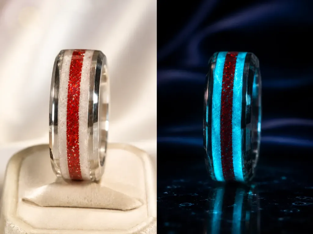 Cosmic Red & White w/DE Glo
