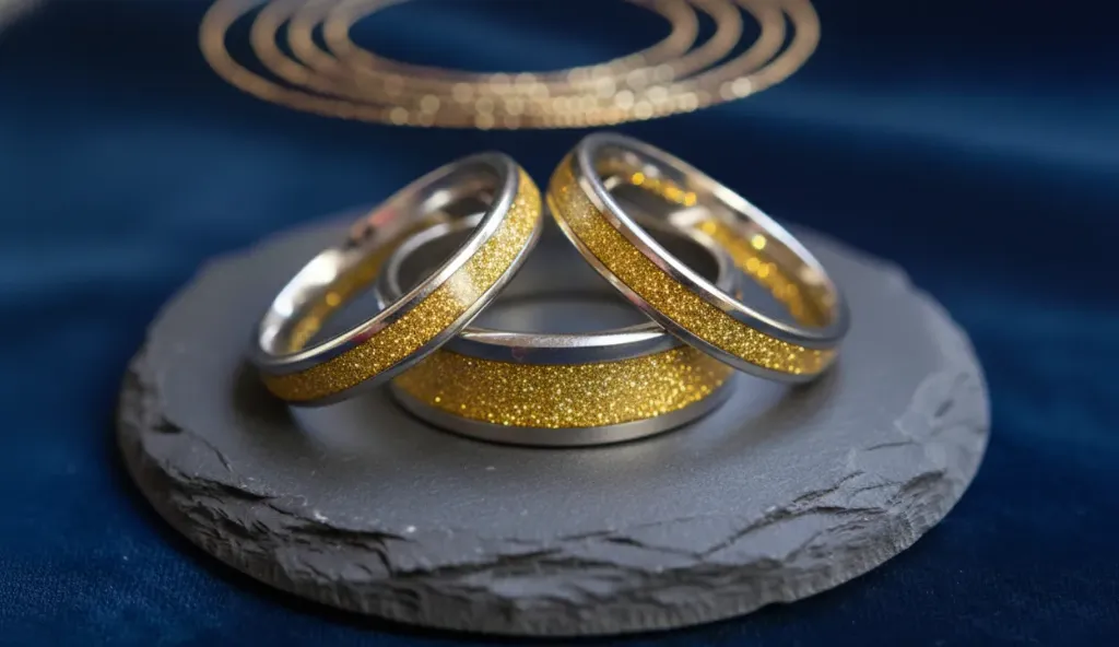 Gold Sparkle 8mm/4mm